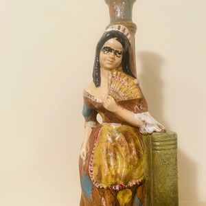 Beautiful mysterious lady ceramic art piece